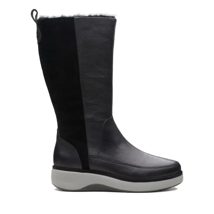 Clarks Un Vista Hi - Black Combination - Womens 6
