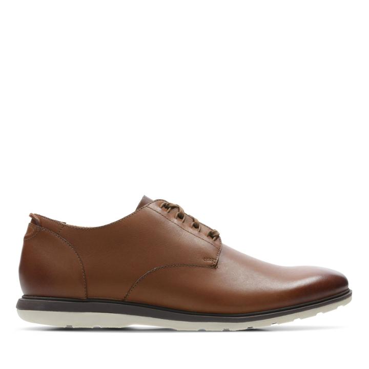 Clarks Glaston Walk - Tan Leather - Mens 9.5