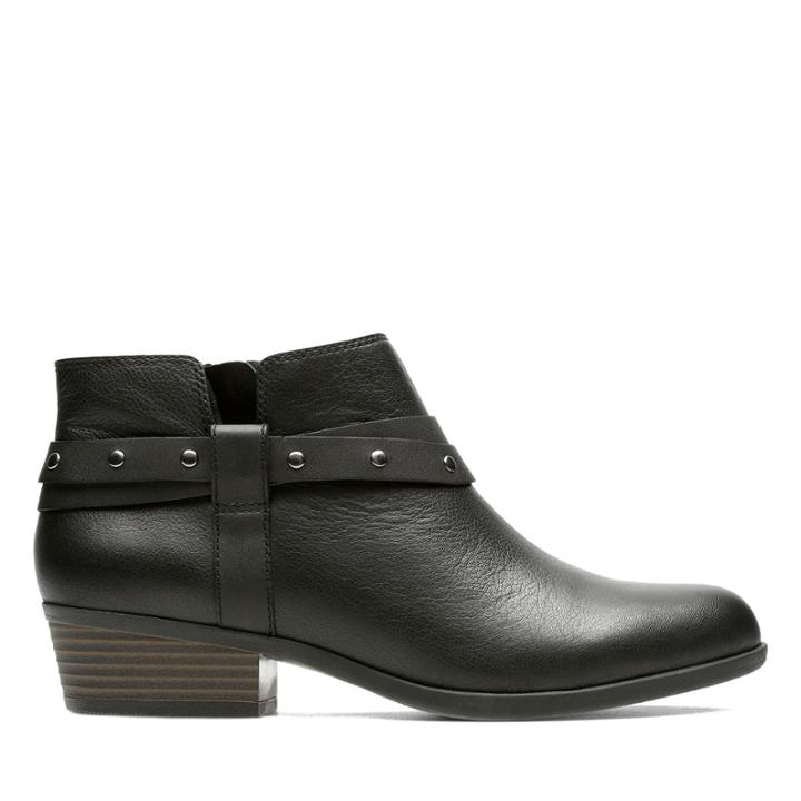 Clarks Addiy Zoie - Black Leather - Womens 8.5