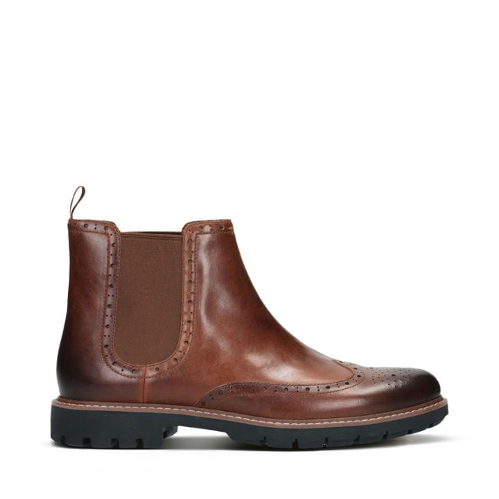 Clarks Batcombe Top - Dark Tan Leather - Mens 7