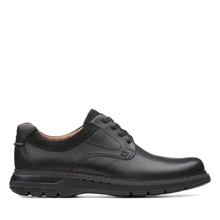 Clarks Un Ramble Lo - Black Leather - Mens 7