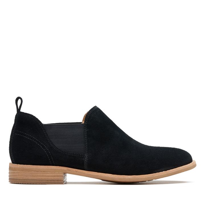 Clarks Edenvale Page - Black Suede - Womens 5