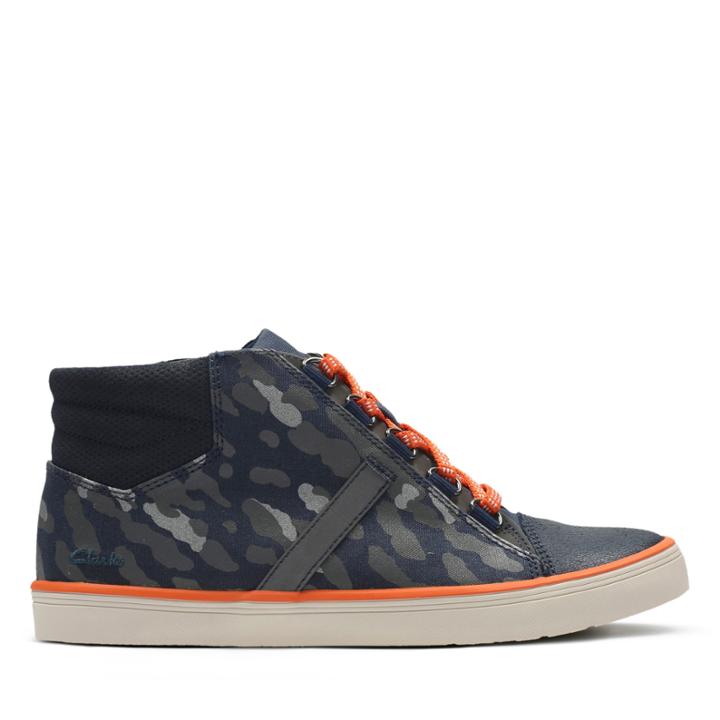 Clarks Comic Way Jnr - Navy Canvas - Childrens 2