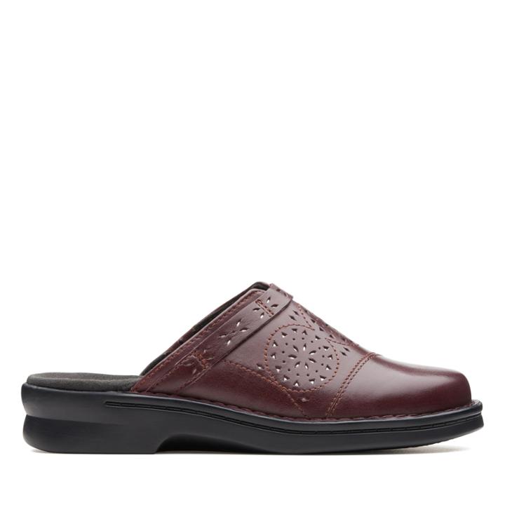 Clarks Patty Renata - Burgundy Leather - Womens 5