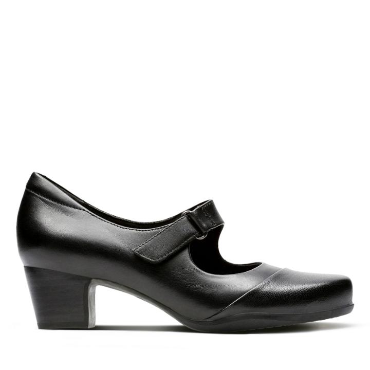Clarks Rosalyn Wren - Black Leather - Womens 12