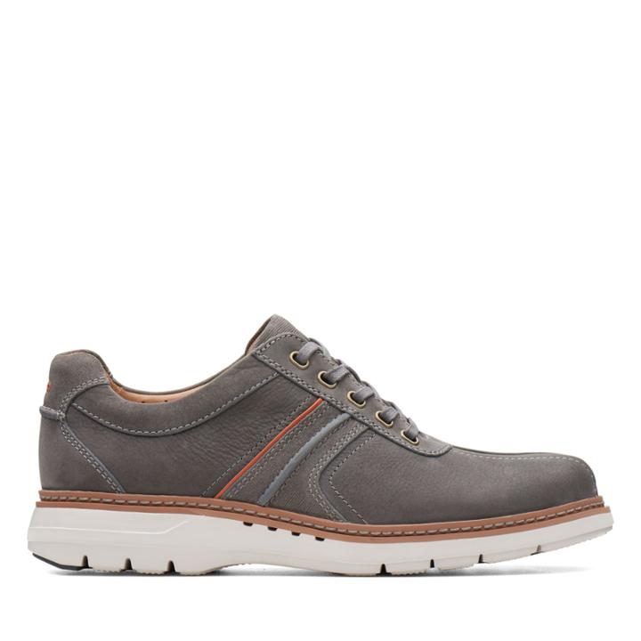 Clarks Un Ramble Go - Dark Grey Nubuck - Mens 9.5
