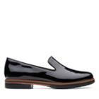 Clarks Frida Loafer - Black Patent Leather - Womens 5