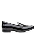 Clarks Un Blush Go - Black Patent Leather - Womens 7.5