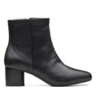 Clarks Un Cosmo Up - Black Leather - Womens 5.5