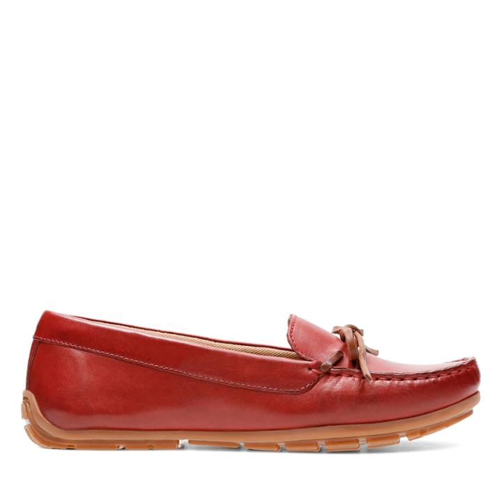 Clarks Dameo Swing - Red Leather - Womens 6.5