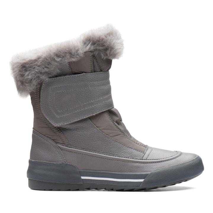 Clarks Gilby Merilyn - Grey Leather - Womens 7.5