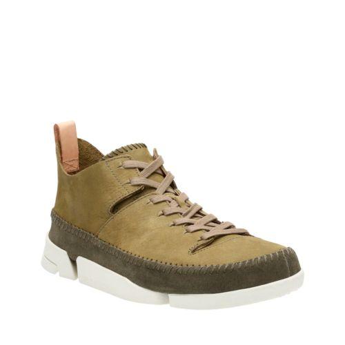 Clarks Trigenic Flex In Forest Green Nubuck