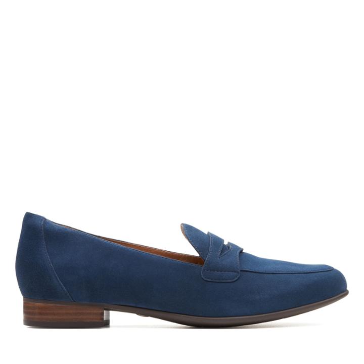 Clarks Un Blush Go - Navy Suede - Womens 8.5