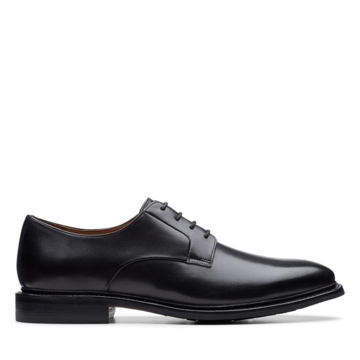 Clarks Bridgeport Low - Black Leather - Mens 10.5