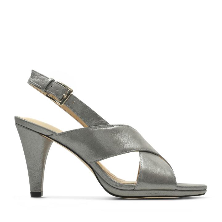 Clarks Dalia Lotus - Pewter Leather - Womens 10