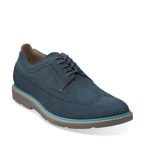 Clarks Gambeson Dress In Dark Blue Nubuck