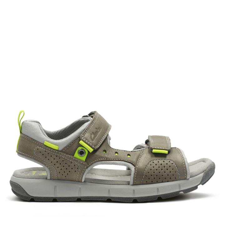 Clarks Jolly Wild Inf - Grey Leather - Childrens 7.5