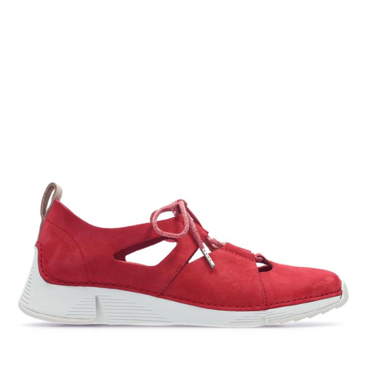 Clarks Tri Sense - Red Nubuck - Womens 7.5