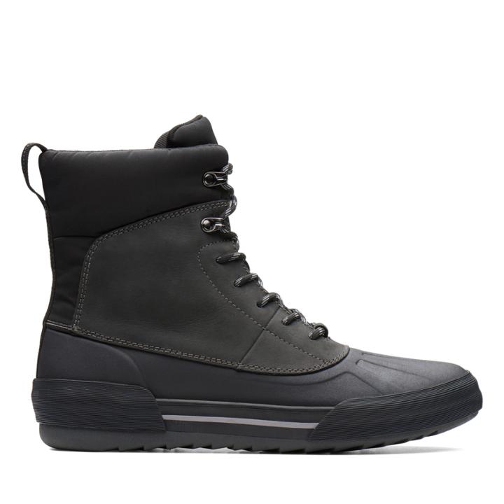 Clarks Bowman Peak - Black Leather - Mens 10