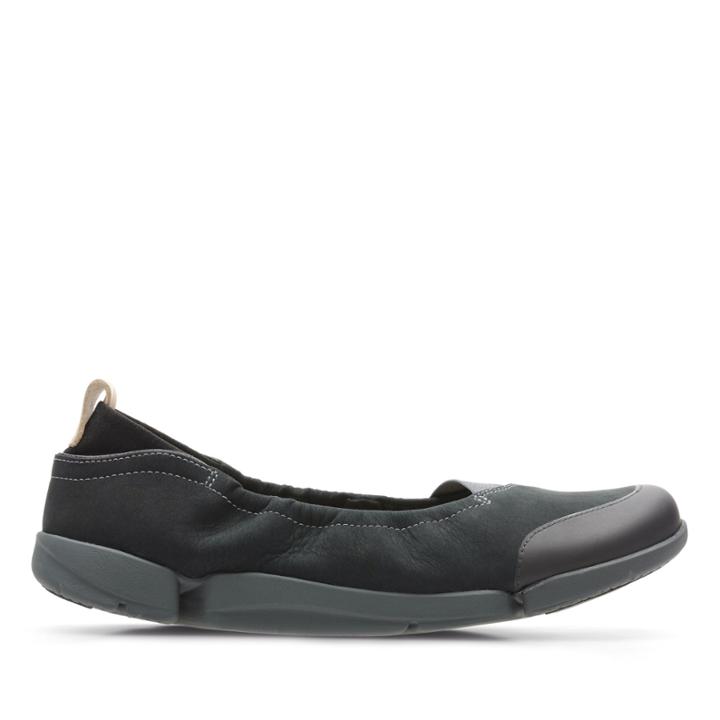 Clarks Tri Adapt - Black Nubuck - Womens 8