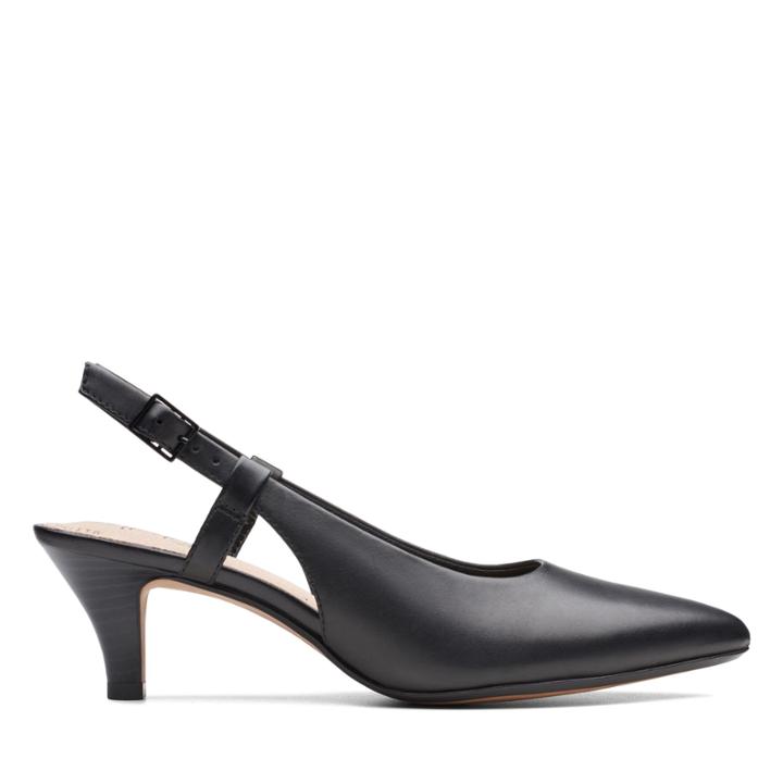 Clarks Linvale Loop - Black Leather - Womens 7.5