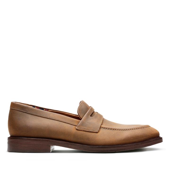 Clarks Mckewen Step - Brown Leather - Mens 7