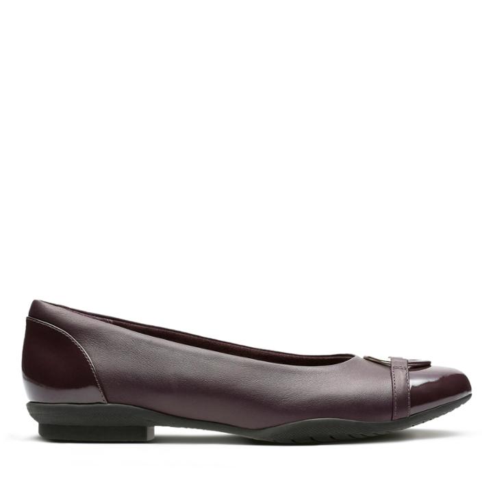 Clarks Neenah Vine - Aubergine Leather - Womens 7