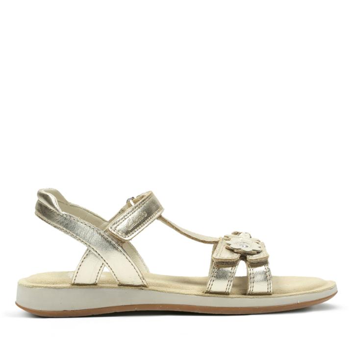 Clarks Sea Sally Jnr - Gold Leather - Childrens 3