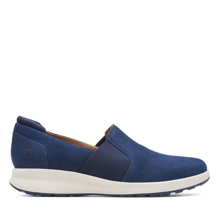 Clarks Un Adorn Step - Navy Nubuck - Womens 9