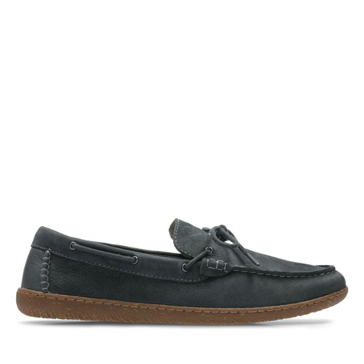 Clarks Saltash Edge - Dark Grey Nubuck - Mens 8