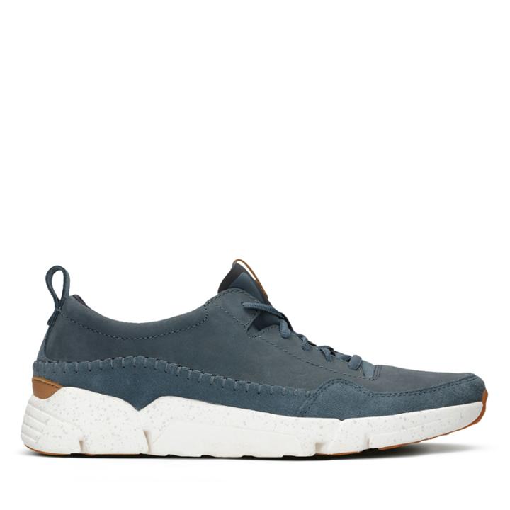 Clarks Tri Active Run - Blue Nubuck - Mens 8.5