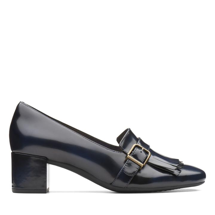 Clarks Tealia Maye - Navy Patent - Womens 5