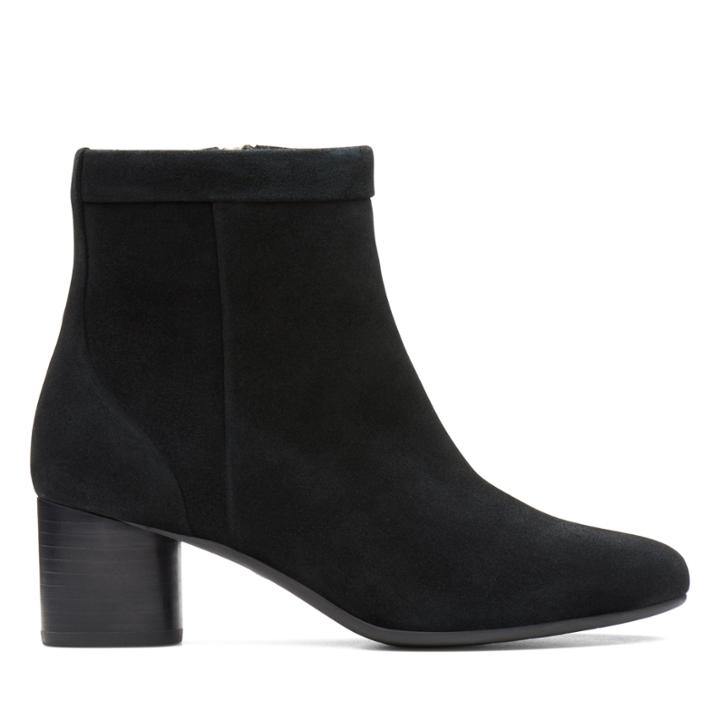 Clarks Un Cosmo Up - Black Suede - Womens 5