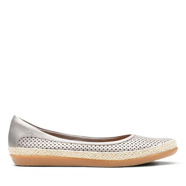 Clarks Danelly Adira - Silver Leather - Womens 8.5