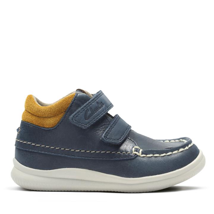 Clarks Cloud Tuktu First - Navy Leather - Childrens 6