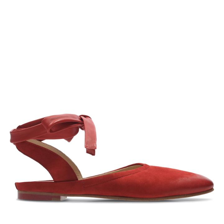 Clarks Grace Sofia - Red Combi Leather - Womens 6