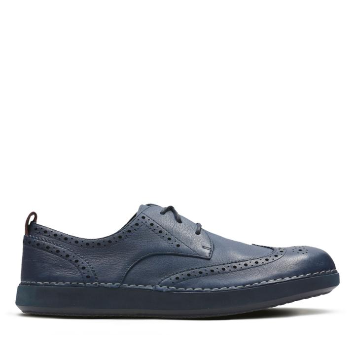 Clarks Komuter Run - Navy Tumbled - Mens 8.5