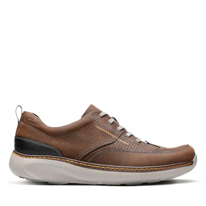 Clarks Charton Mix - Dark Brown Leather - Mens 7