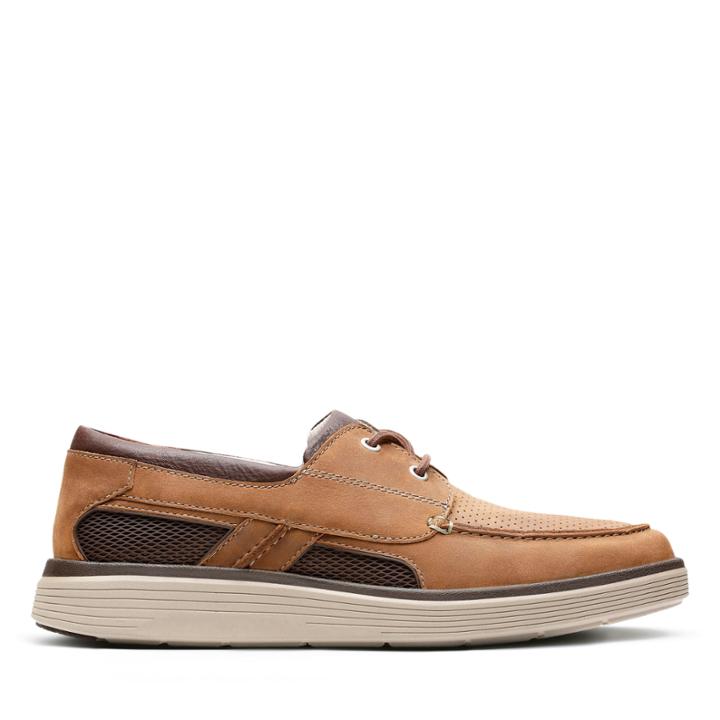 Clarks Un Abode Step - Dark Tan Leather - Mens 11