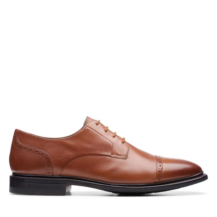 Clarks Bridgeport Cap - Tan Leather - Mens 10.5