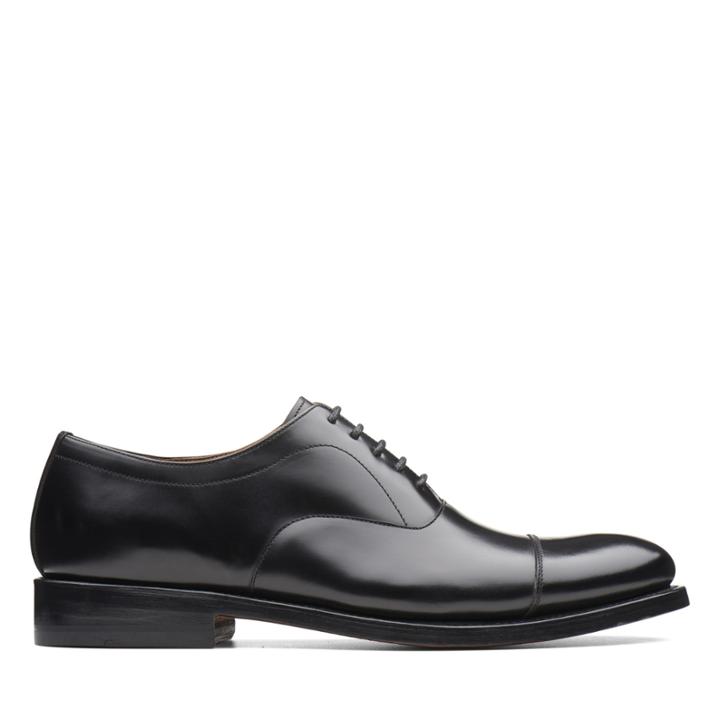Clarks Bostonian Rhodes Cap - Black Leather - Mens 9