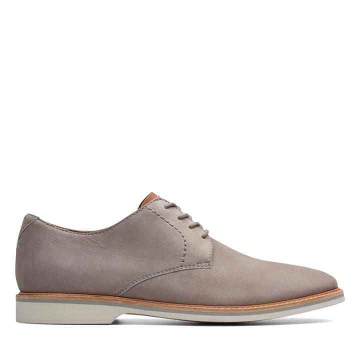 Clarks Atticus Lace - Grey Nubuck - Mens 12