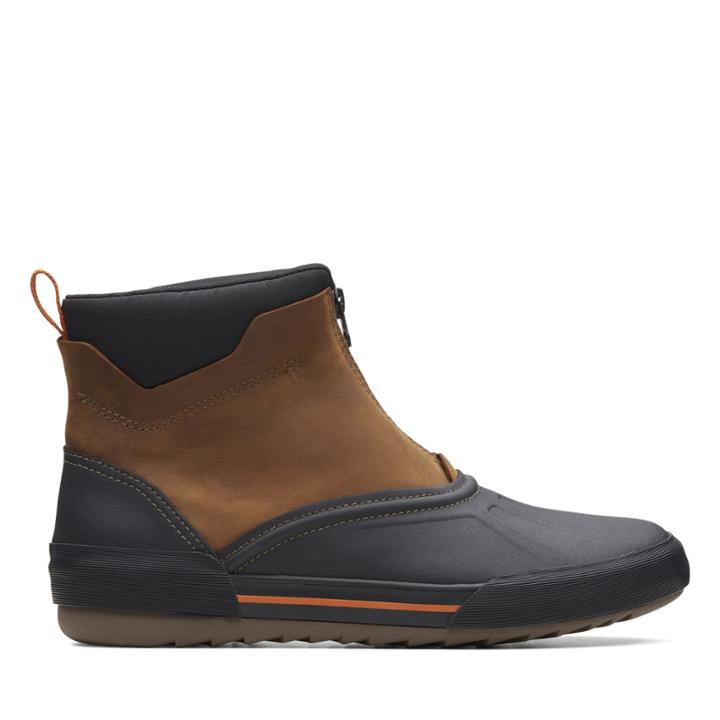 Clarks Bowman Top - Dark Tan Leather - Mens 8