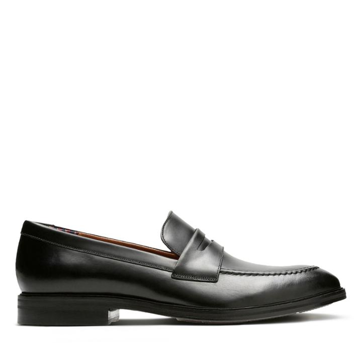Clarks Mckewen Step - Black Leather - Mens 7