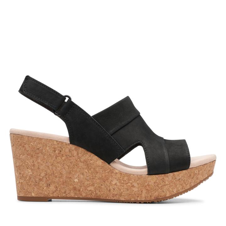 Clarks Annadel Ivory - Black Nubuck - Womens 10