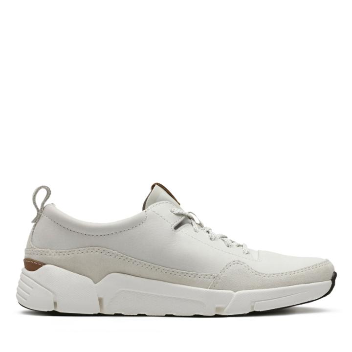 Clarks Tri Active Run - White Leather - Mens 9.5