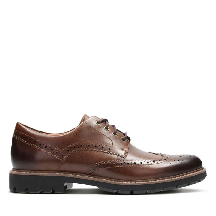 Clarks Batcombe Wing - Dark Tan Leather - Mens 7