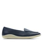 Clarks Dana Rose - Navy Leather - Womens 7.5