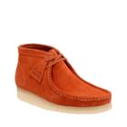 Clarks Wallabee Boot In Rust Vintage Suede