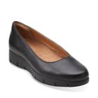 Clarks Daelyn Towne In Black Leather With Black Trim